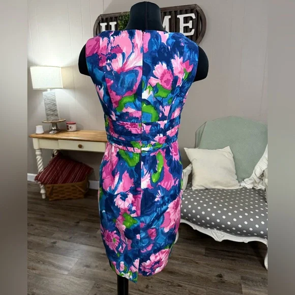 Shoshanna • Watercolor Floral Silk Blend Dress - Picture 9 of 12